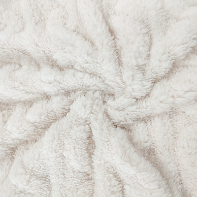 Άσπρο γενικό Velveteen Shu βελούδου ύφασμα 270 GSM μαλακό Sherpa για τις χειμερινές πυτζάμες
