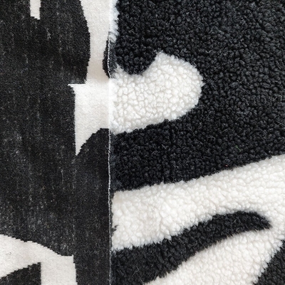 μαλακό ύφασμα δεράτων Sherpa πολυεστέρα 650gsm 100% για το νήμα τσαντών σακακιών που βάφεται