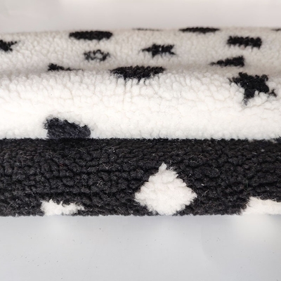 Γραπτό Jacquard υφάσματος δεράτων Sherpa νήμα που βάφεται για το μαξιλάρι χαλιών πατωμάτων Backoack