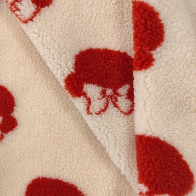 100% βαμμένο νήμα Jacquard 650gsm 288F υφάσματος Sherpa πολυεστέρα