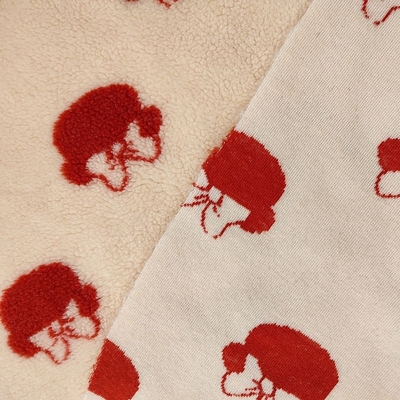100% βαμμένο νήμα Jacquard 650gsm 288F υφάσματος Sherpa πολυεστέρα