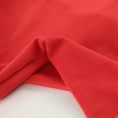 Κόκκινο Jacquard πολικό υλικό υφάσματος δεράτων για τη σκηνή παπουτσιών